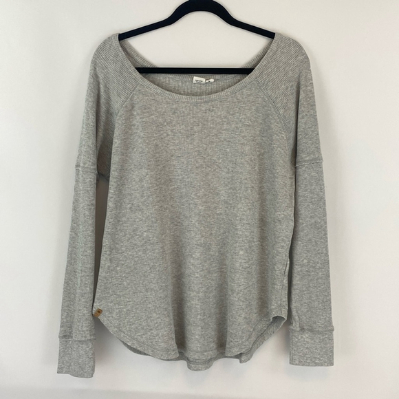 EUC 10 Tree Organic Cotton Long Sleeve Grey Top Scoop Neck - Picture 1 of 11
